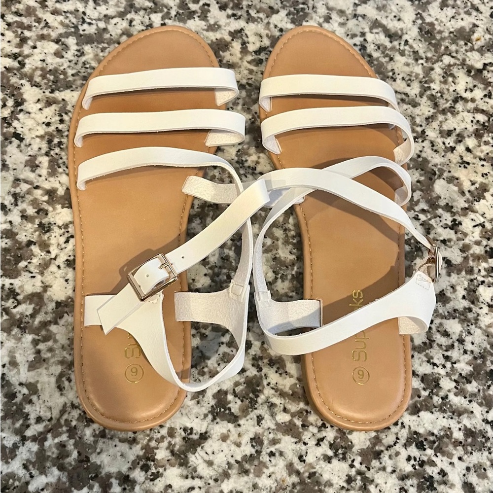 White Strappy Sandals